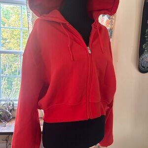 Athleta Vibrant Red Hoodie